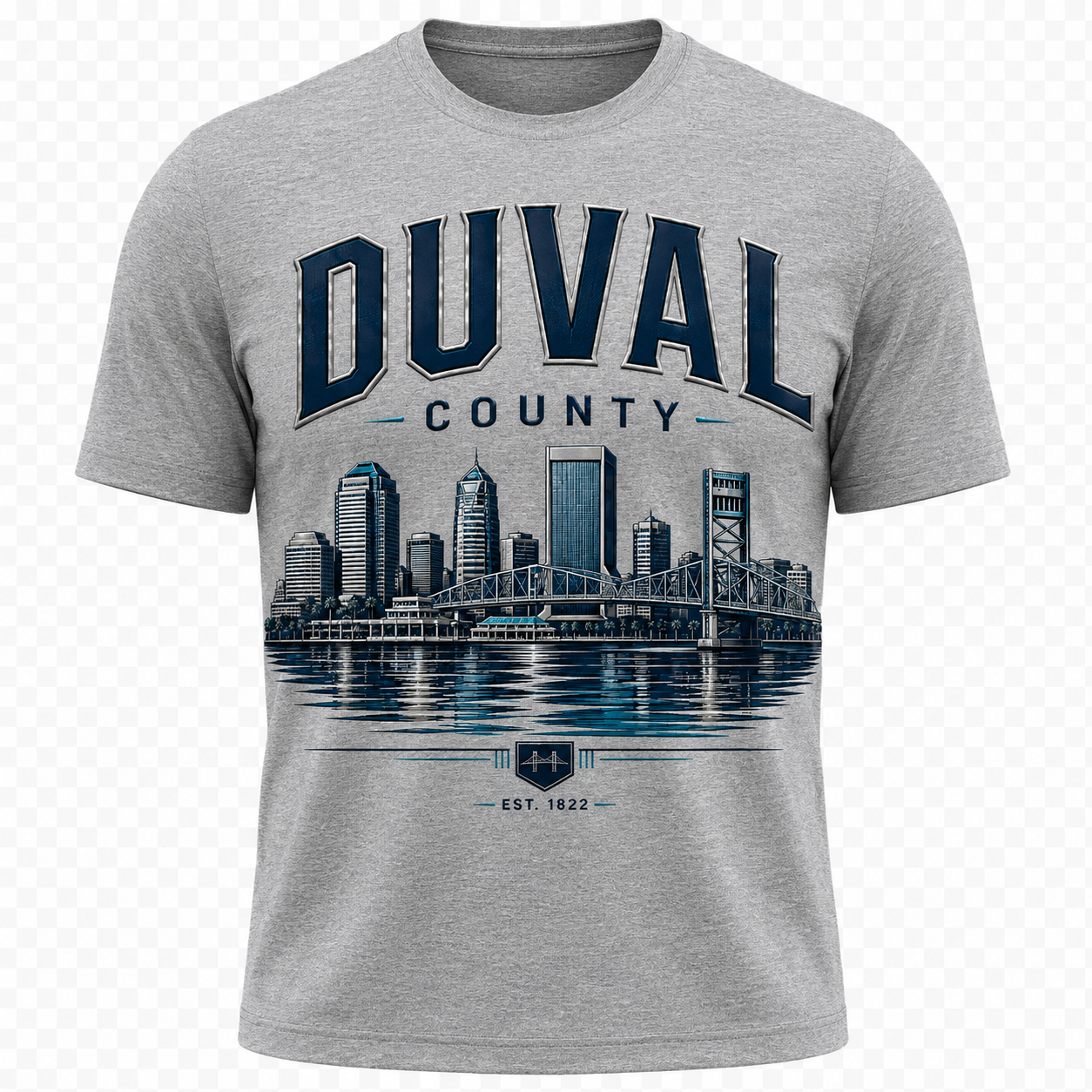 Duval County Jacksonville Skyline T-Shirt