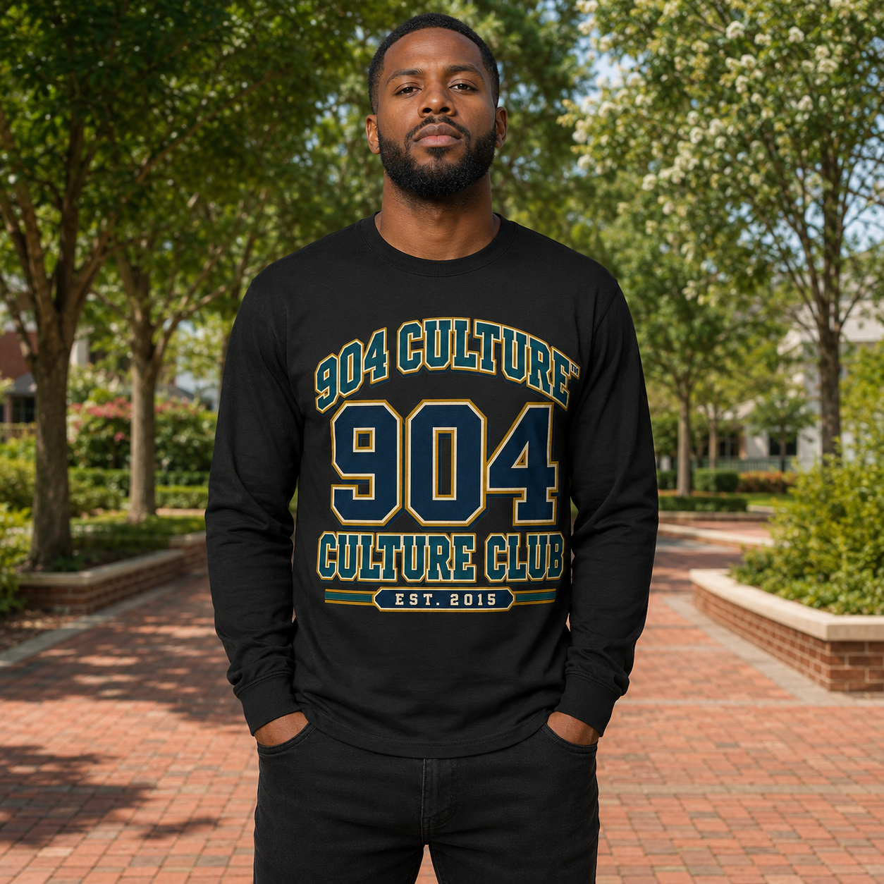 The 904 Culture Club Varsity Crest Long-Sleeve Tee