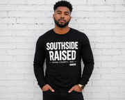 Southside Raised Long Sleeve Tee in black or white with oversized front graphic and Duval County 904 detail