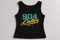 904 Culture™ Women’s Micro Ribbed Scoop Tank (White & Black) Where Duval Pride Meets Elevated Streetwear