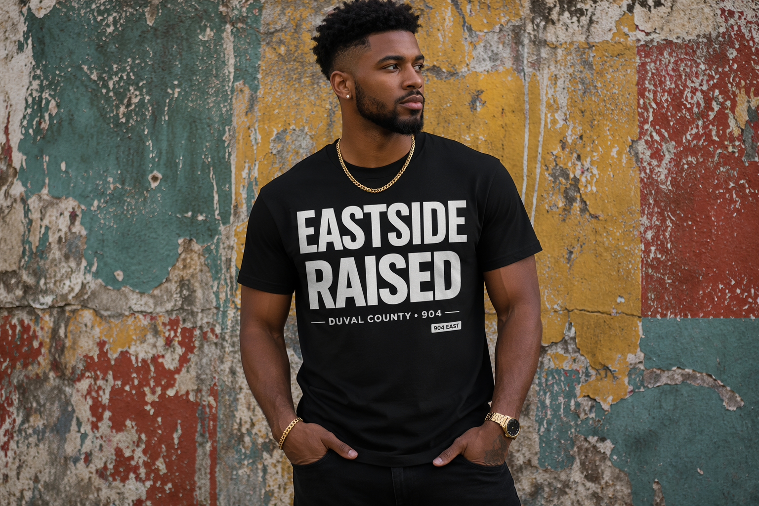 EASTSIDE RAISED Tee – Duval County 904 Pride