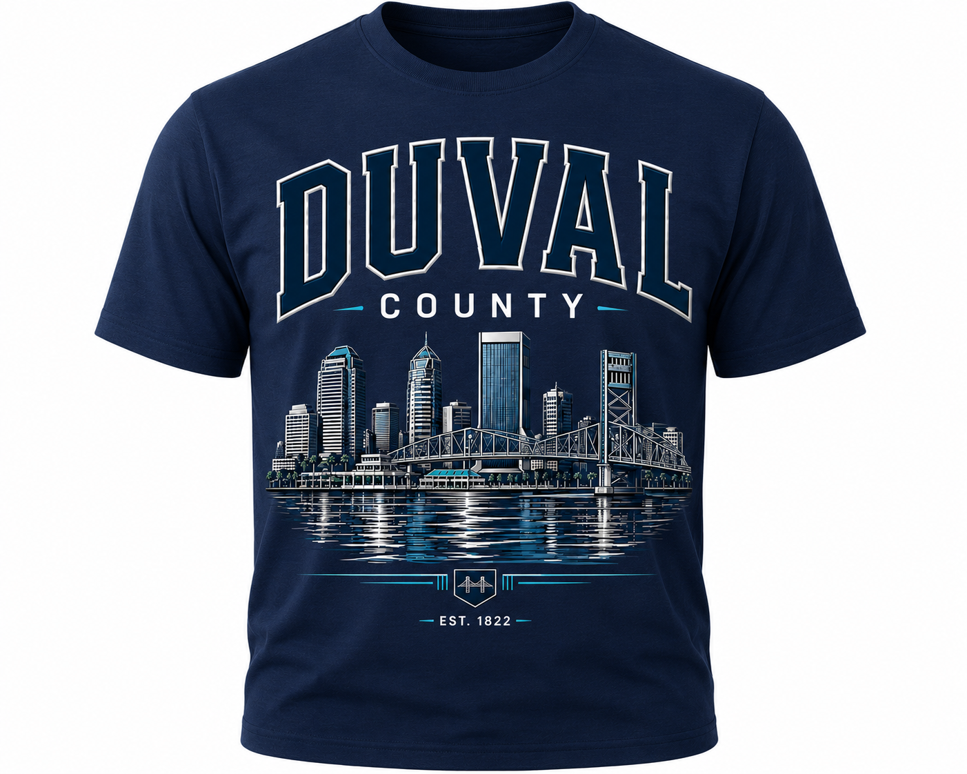 Duval County Jacksonville Skyline T-Shirt