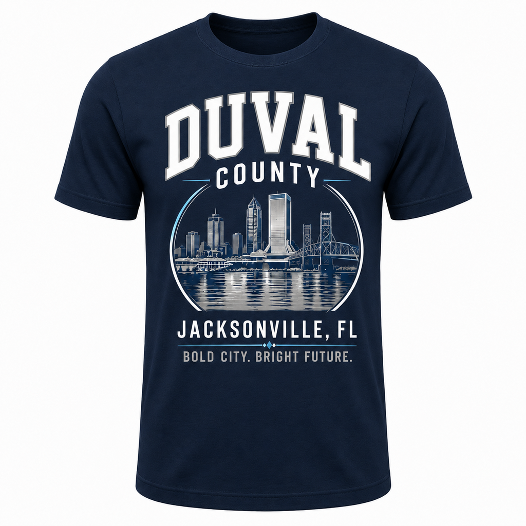 DUVAL County Jacksonville T-Shirt | 904 Culture Skyline Graphic Tee