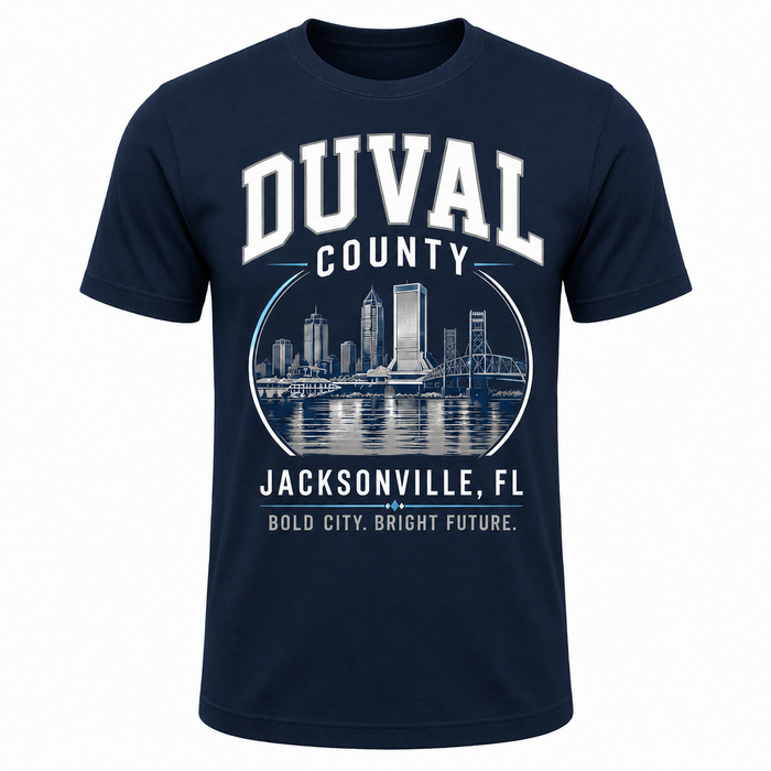 DUVAL County Jacksonville T-Shirt | 904 Culture Skyline Graphic Tee
