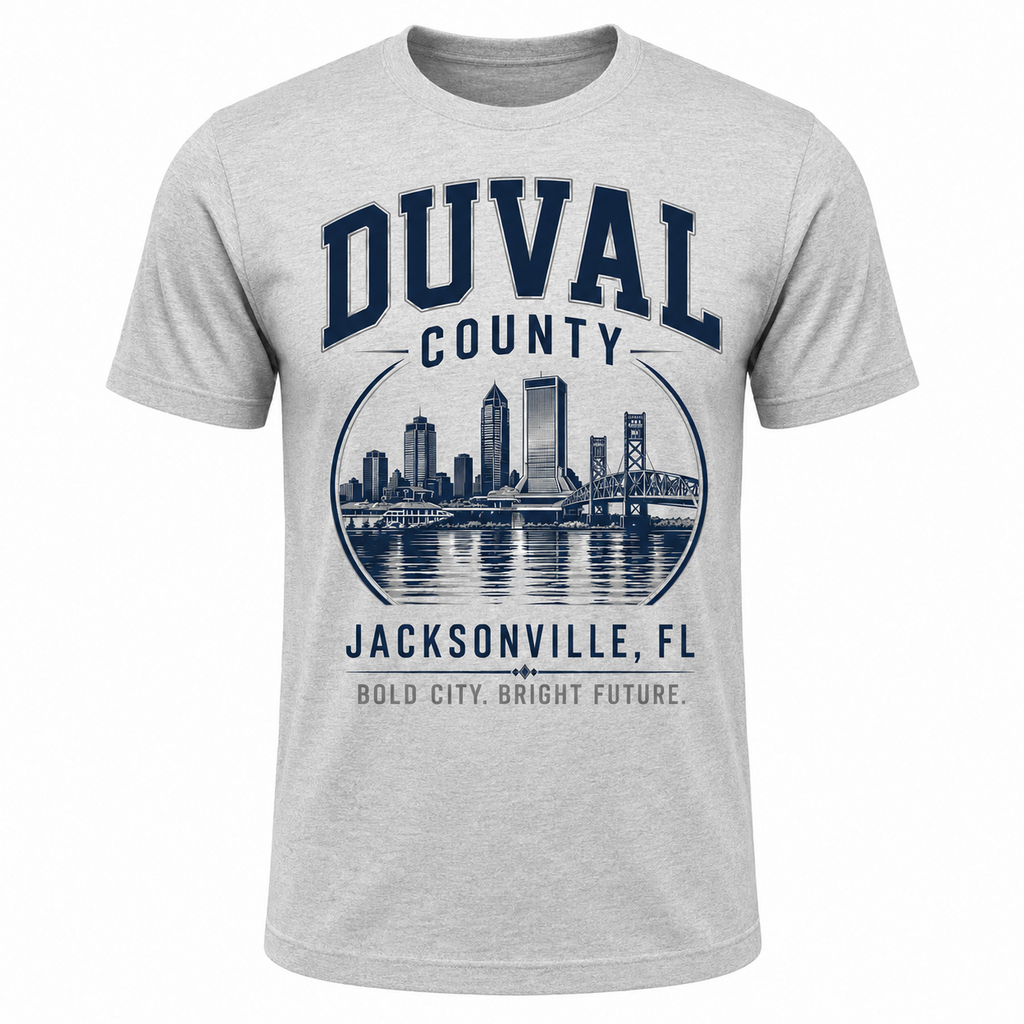 DUVAL County Jacksonville T-Shirt | 904 Culture Skyline Graphic Tee