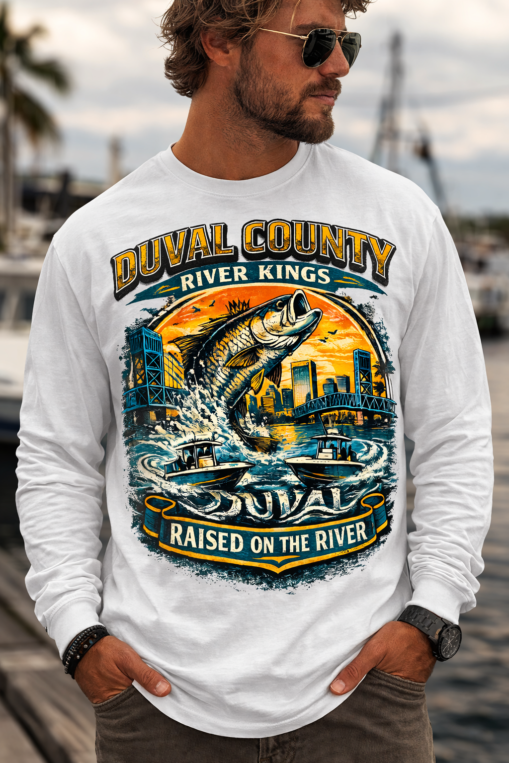 Duval County River Kings Long Sleeve T-Shirt – Raised on the River, Built By The River