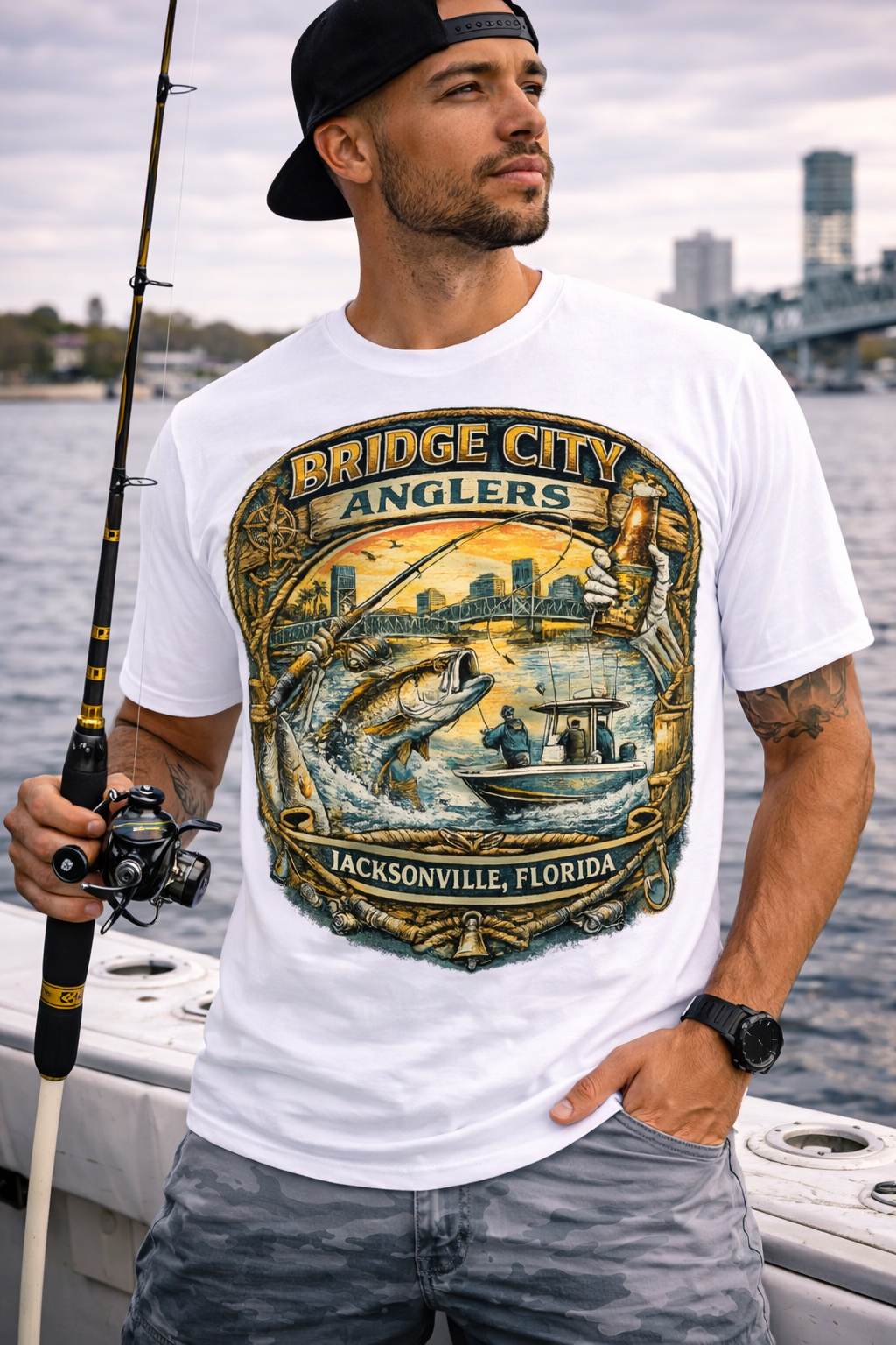 Bridge City Anglers Short Sleeve T-Shirt – Built for the Dockside Life of the 904