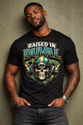 RAISED IN DUVAL™ Skull Helmet Tee – Jacksonville Culture Edition
