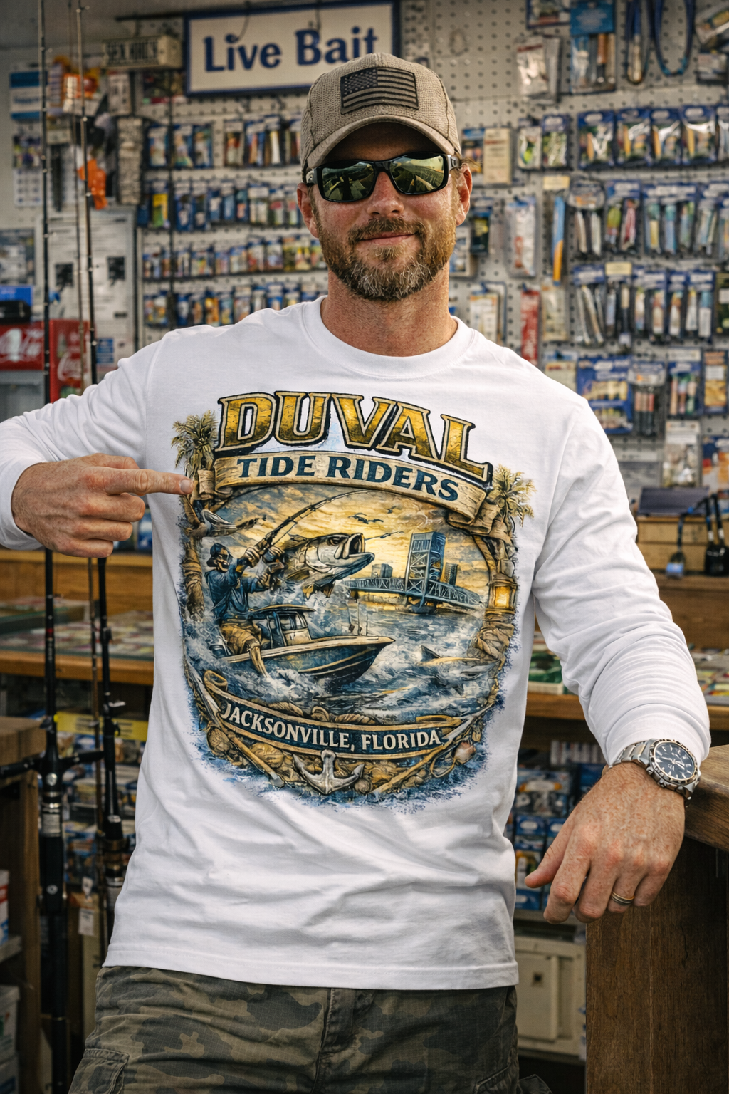 Duval Tide Riders Long Sleeve Shirt – Jacksonville Fishing & River Life Tee