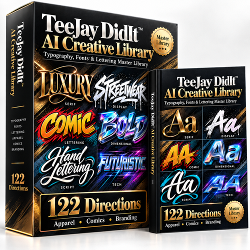 TeeJay DidIt AI Creative Library Typography Fonts and Lettering Master Library