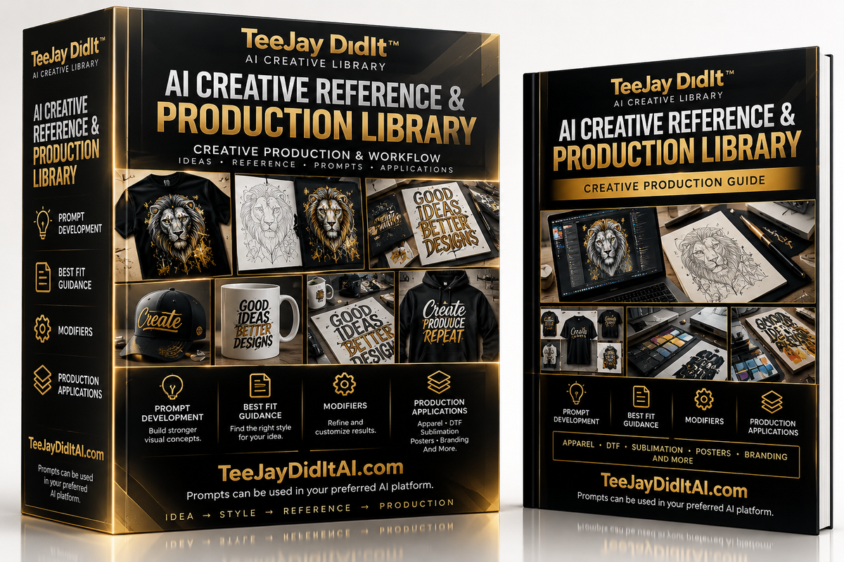 AI Creative Reference & Production Library — TeeJay DidIt™ AI Creative Library — TeeJayDidItAI.com