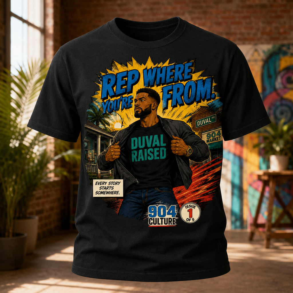 Rep Where You’re From Graphic Tee — 904 Culture Comics Issue 1