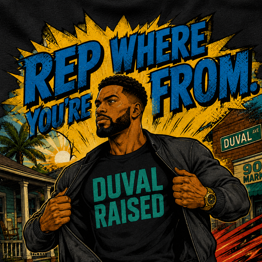 Rep Where You’re From Graphic Tee — 904 Culture Comics Issue 1