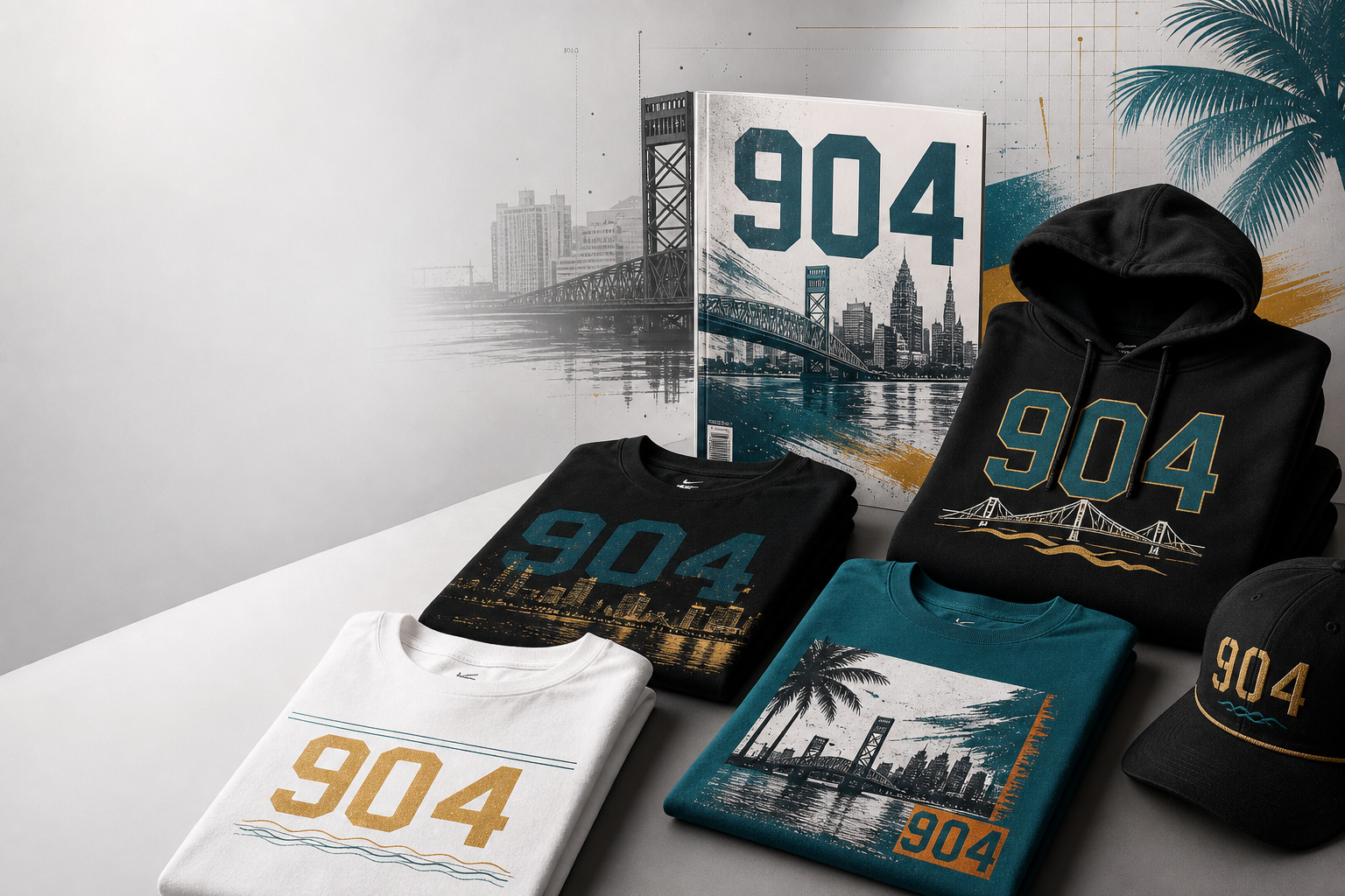Editorial product spread with 904 Culture inspired apparel